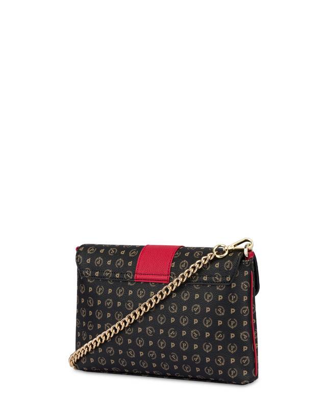 Pollini Borsa A Spalla Heritage Logo Classic Nero/lacca Vendite Flash