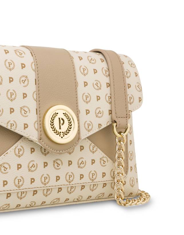 Pollini Borsa A Spalla Heritage Logo Classic Avorio/ghiaccio Negozio