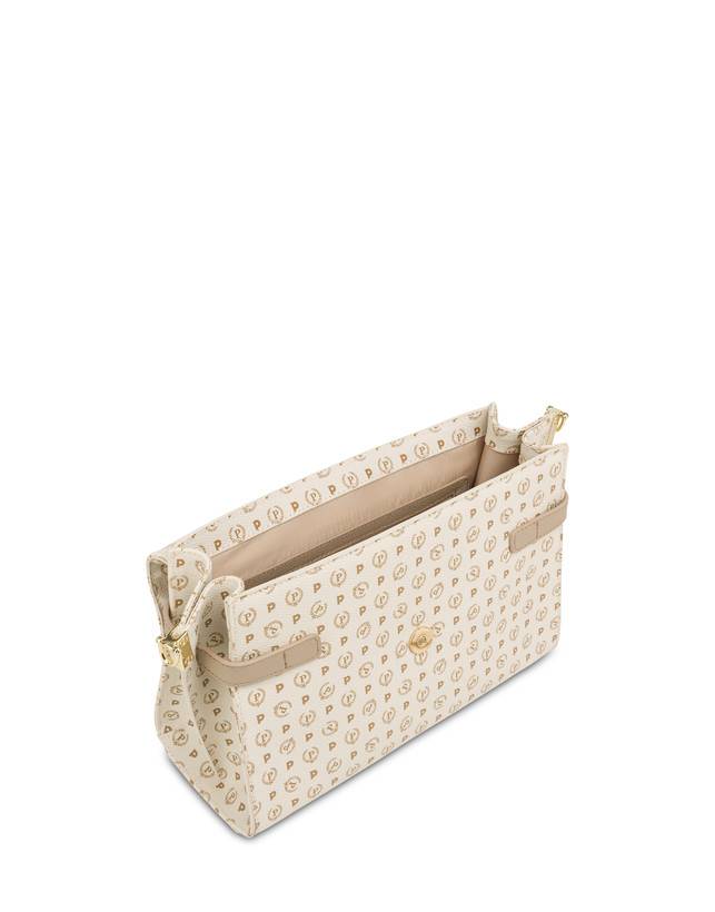 Pollini Borsa A Mano Strutturata Heritage Logo Classic Avorio/ghiaccio Nuova