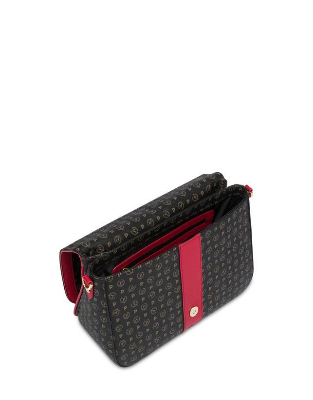 Pollini Borsa A Spalla Heritage Logo Classic Nero/lacca Moda