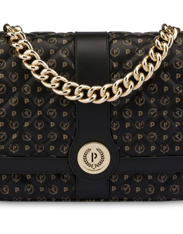 Pollini Borsa A Spalla Heritage Matelassé Nero/nero 2025