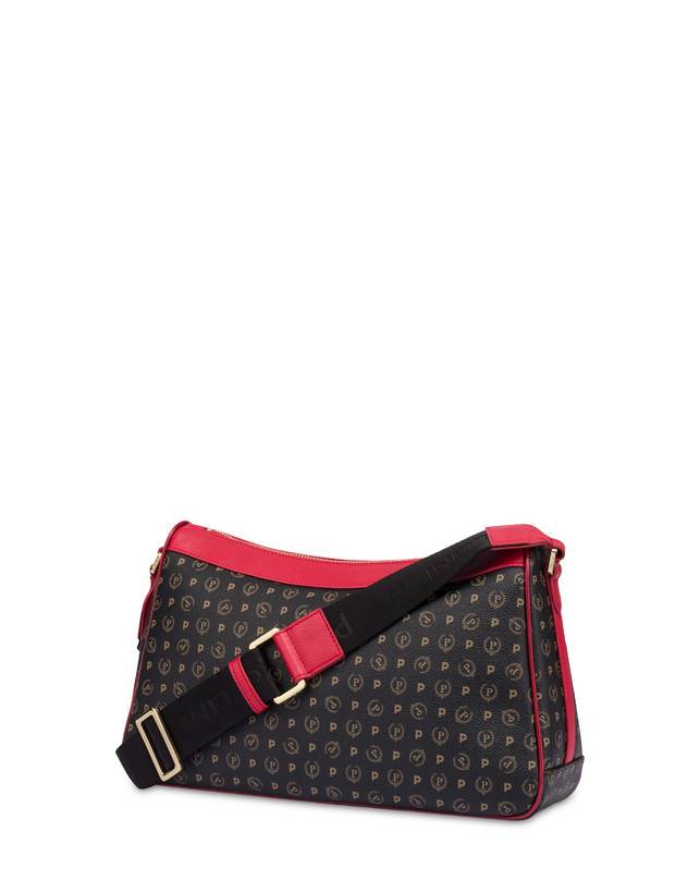 Pollini Borsa A Tracolla In Pvc Heritage Logo Classic Nero/lacca 2025