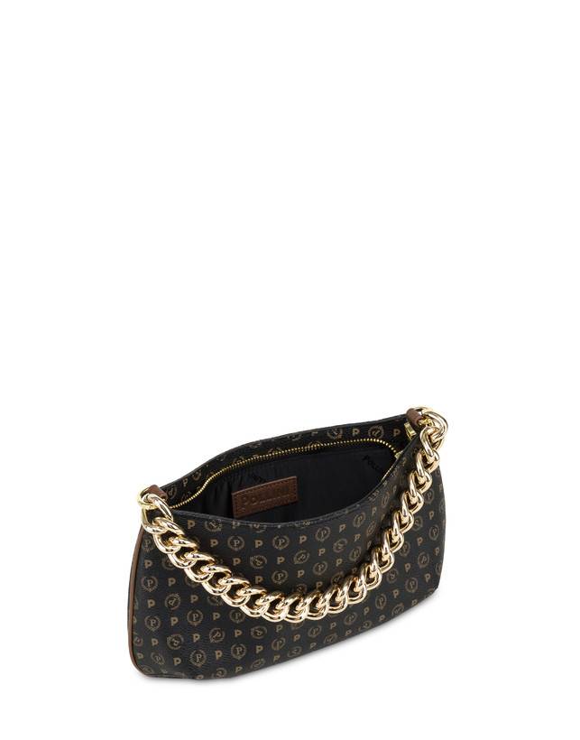 Pollini Borsa A Tracolla Heritage Logo Classic Nero/marrone Vendita