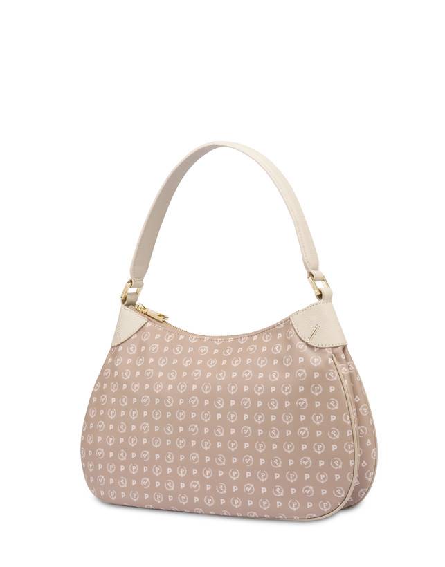 Pollini Borsa A Spalla In Pvc Heritage Soft Touch Beige/avorio Qualità Garantita
