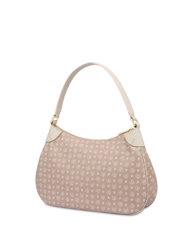 Pollini Borsa A Spalla In Pvc Heritage Soft Touch Beige/avorio Qualità Garantita