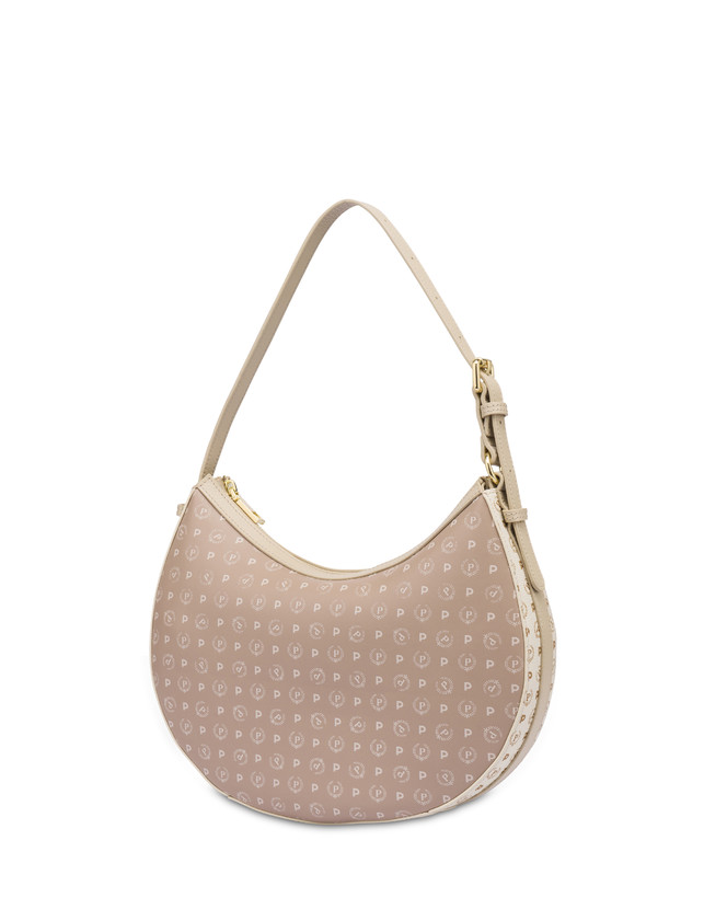 Pollini Hobo Bag In Pvc Heritage Soft Touch Avorio/beige/ghiaccio Consegna Veloce