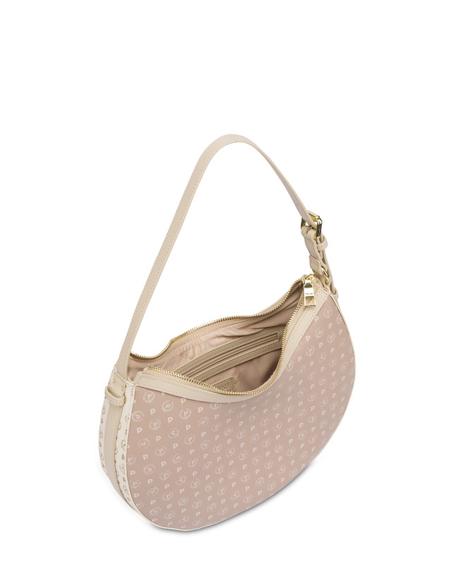 Pollini Hobo Bag In Pvc Heritage Soft Touch Avorio/beige/ghiaccio Consegna Veloce
