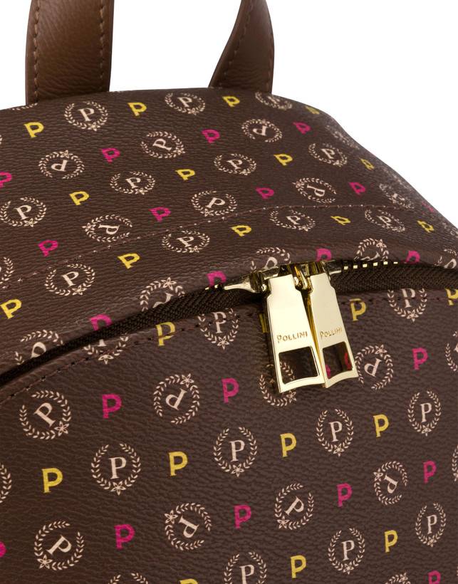 Pollini Zaino Heritage Logo Classic Multicolor/marrone Economico