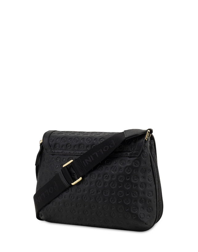 Pollini Borsa A Tracolla Heritage Logo Embossed Nero Negozio
