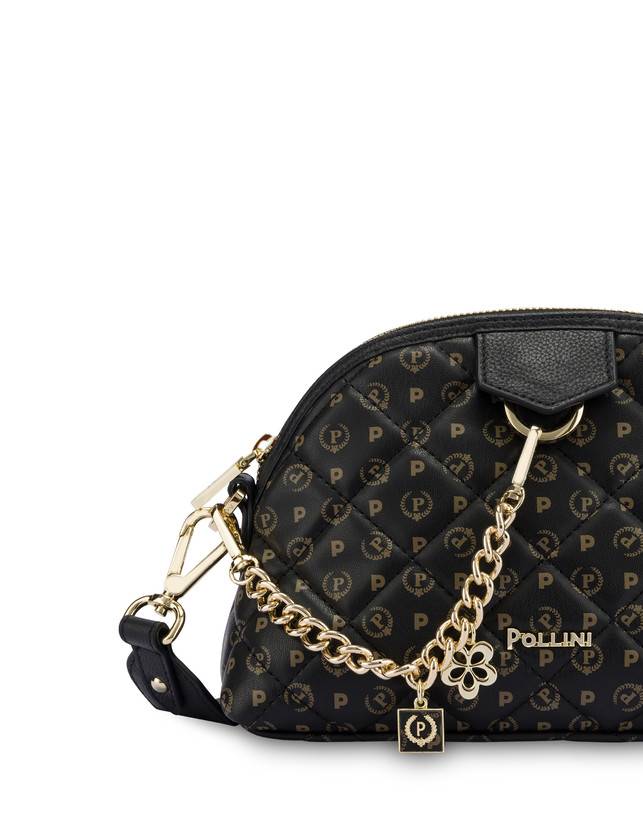 Pollini Borsa A Tracolla Heritage Matelassé Nero/nero Nuova