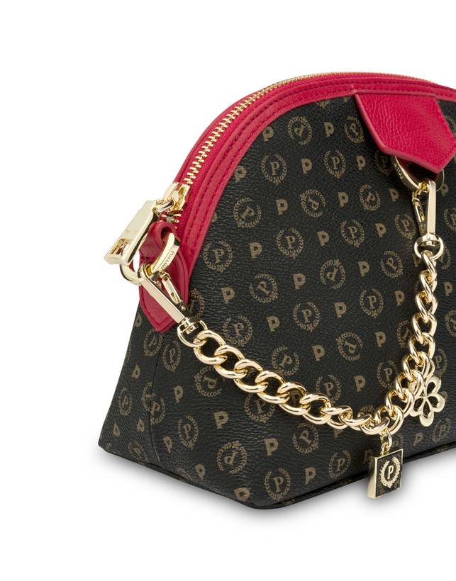 Pollini Borsa A Tracolla Heritage Logo Classic Nero/lacca Moda