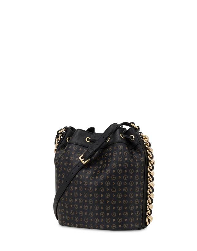 Pollini Borsa A Secchiello Heritage Logo Classic Nero/nero In Linea