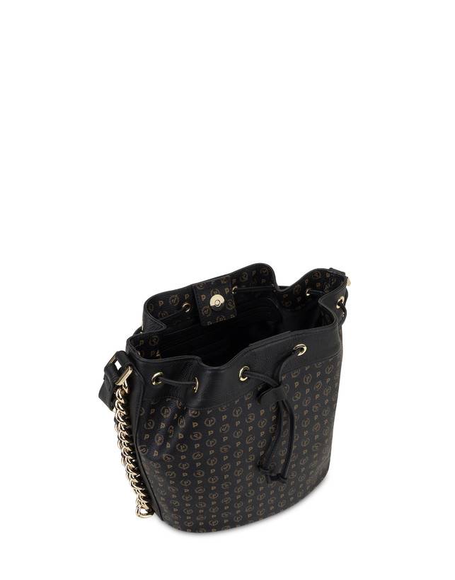 Pollini Borsa A Secchiello Heritage Logo Classic Nero/nero In Linea