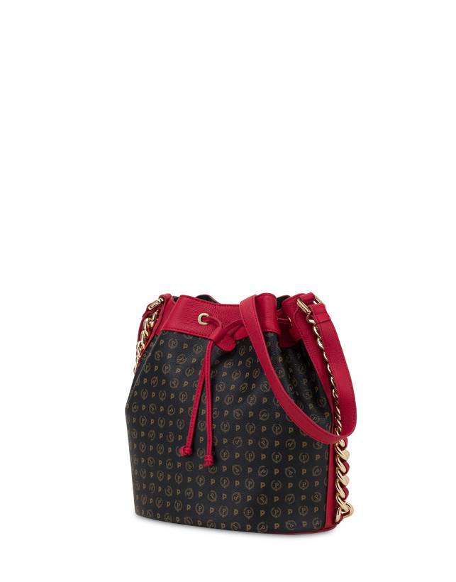 Pollini Borsa A Secchiello Heritage Logo Classic Nero/lacca Nuovo