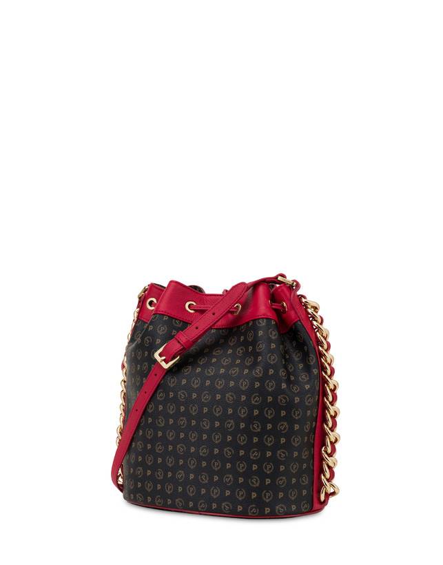 Pollini Borsa A Secchiello Heritage Logo Classic Nero/lacca Nuovo