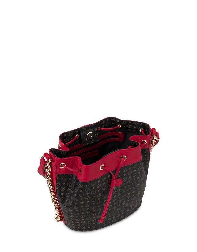 Pollini Borsa A Secchiello Heritage Logo Classic Nero/lacca Nuovo