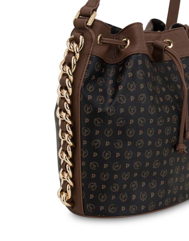 Pollini Borsa A Secchiello Heritage Logo Classic Nero/marrone Qualità