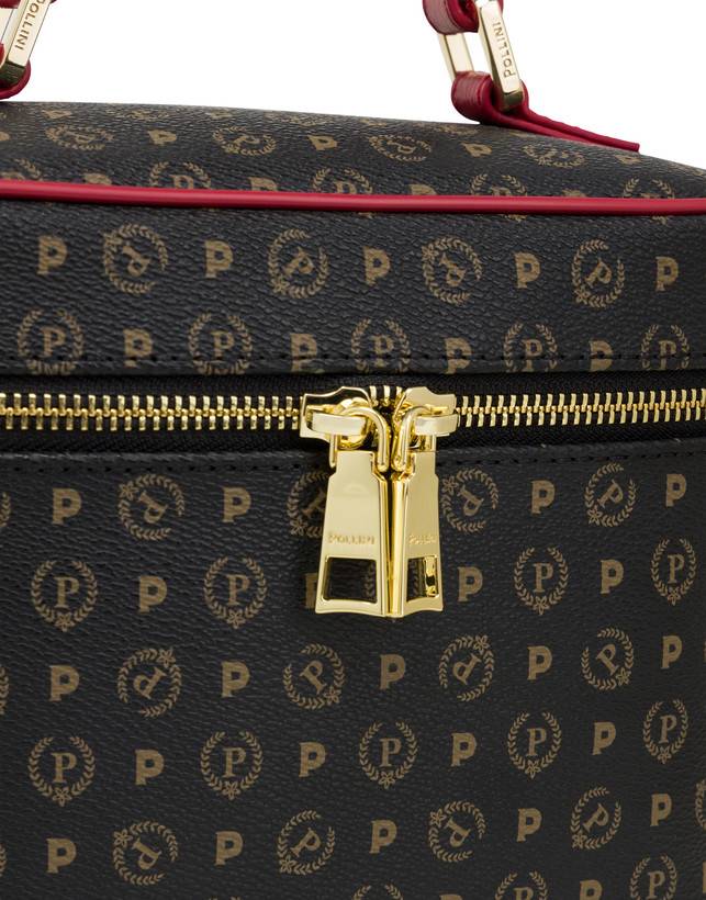 Pollini Borsa Beauty Piccola Heritage Logo Classic Nero/lacca Promozione