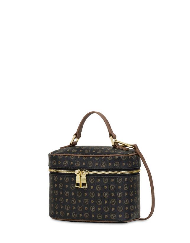 Pollini Borsa Beauty Piccola Heritage Logo Classic Nero/marrone Spedizione Gratuita