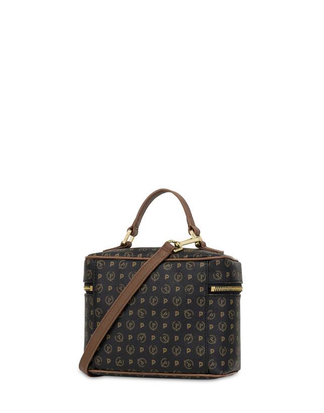 Pollini Borsa Beauty Piccola Heritage Logo Classic Nero/marrone Spedizione Gratuita