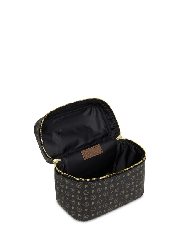Pollini Borsa Beauty Piccola Heritage Logo Classic Nero/marrone Spedizione Gratuita