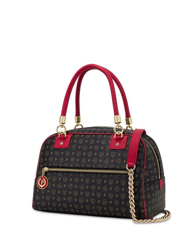 Pollini Bowling Bag Heritage Logo Classic Nero/lacca Soddisfazione Garantita