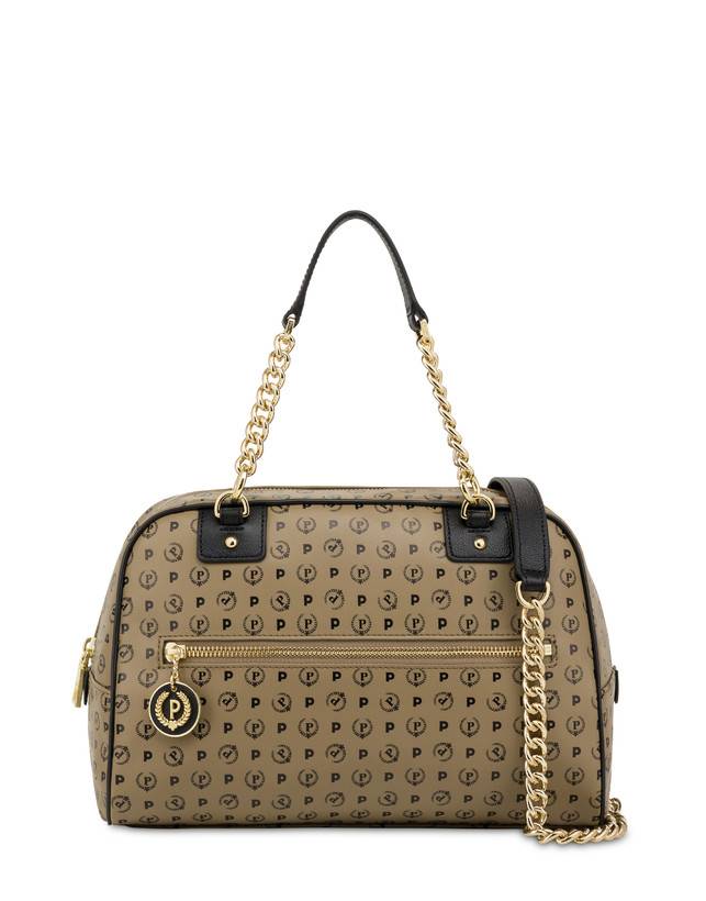 Pollini Borsa Doppio Manico Heritage Soft Touch Taupe/nero Negozi Online
