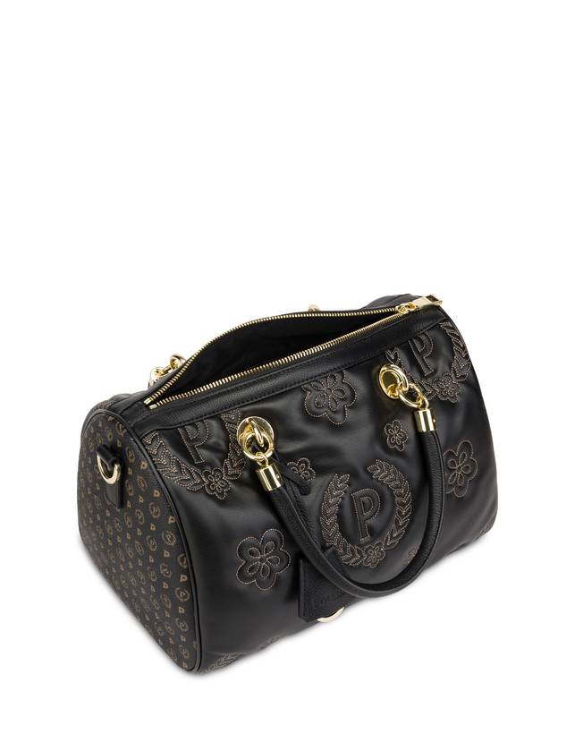 Pollini Borsa Bauletto Puffy Heritage Nero/nero/nero Consegna Veloce