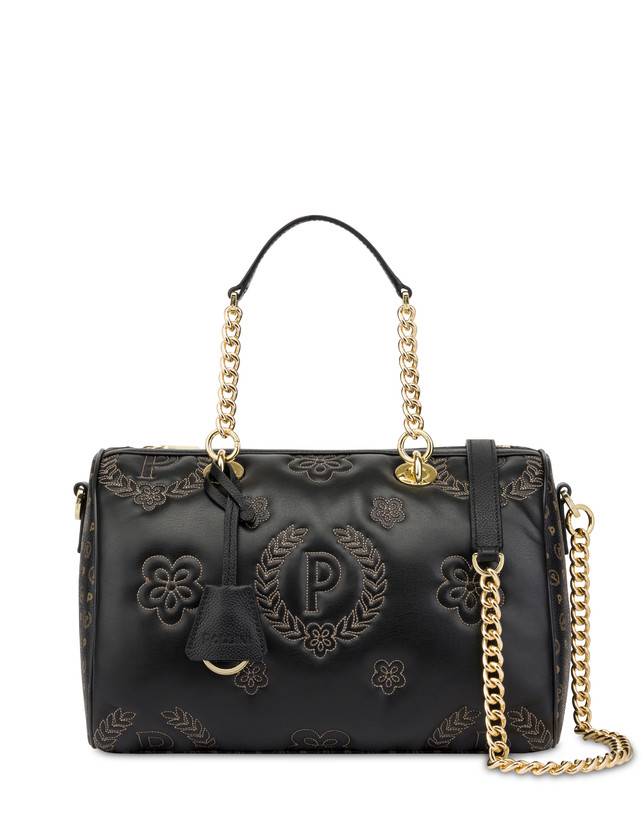 Pollini Borsa Bauletto Puffy Heritage Nero/nero/nero Consegna Veloce