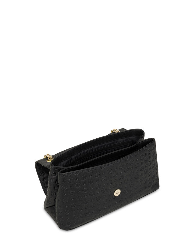 Pollini Borsa A Spalla In Vitello Heritage Logo Embossed Nero Fino Al -60%