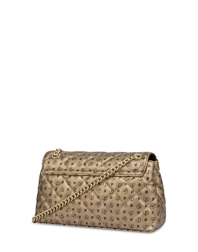 Pollini Borsa A Spalla Heritage Matelassé Oro/nero Shopping Online