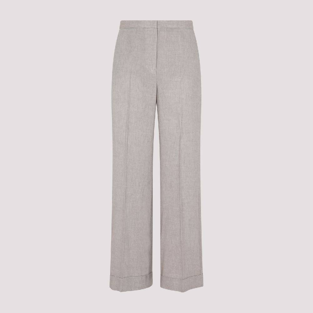 TOTEME  Pantaloni Larghi Marrone Chiaro TOTEME - Viscosa & Cashmere Vendite Flash