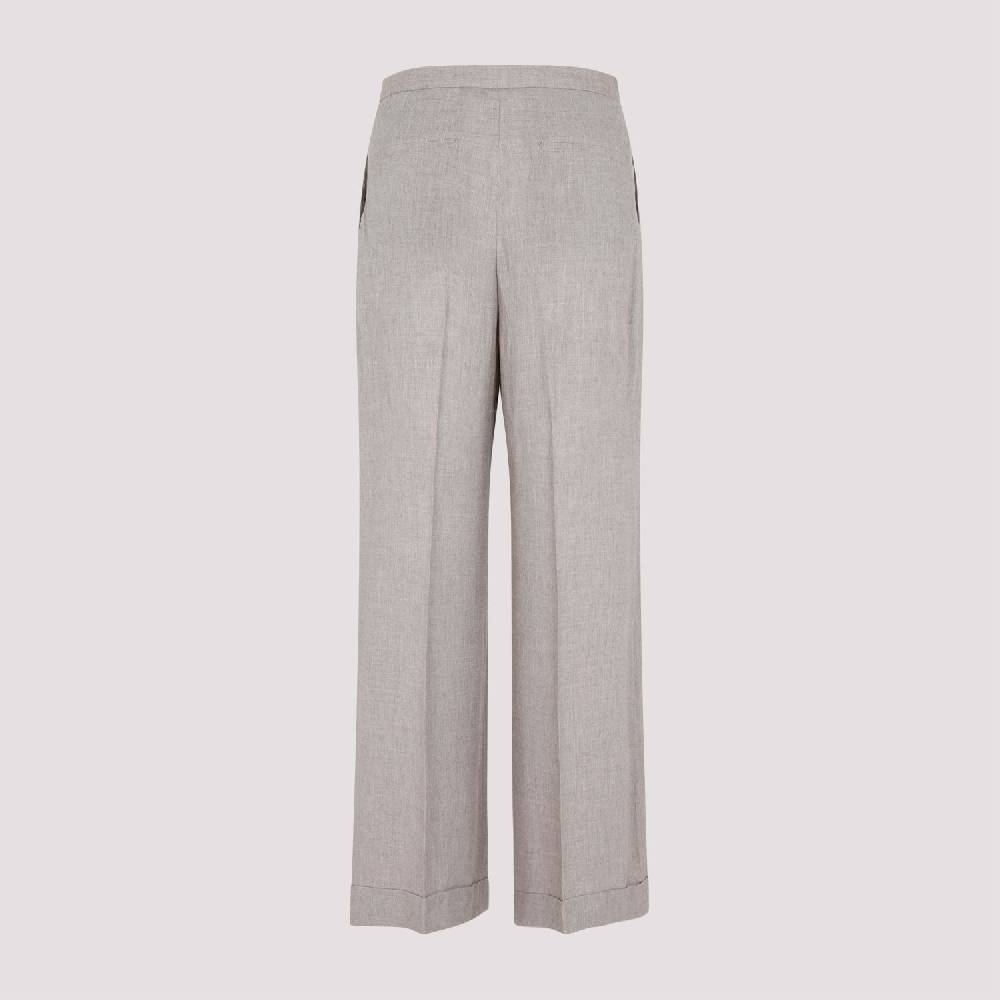 TOTEME  Pantaloni Larghi Marrone Chiaro TOTEME - Viscosa & Cashmere Vendite Flash