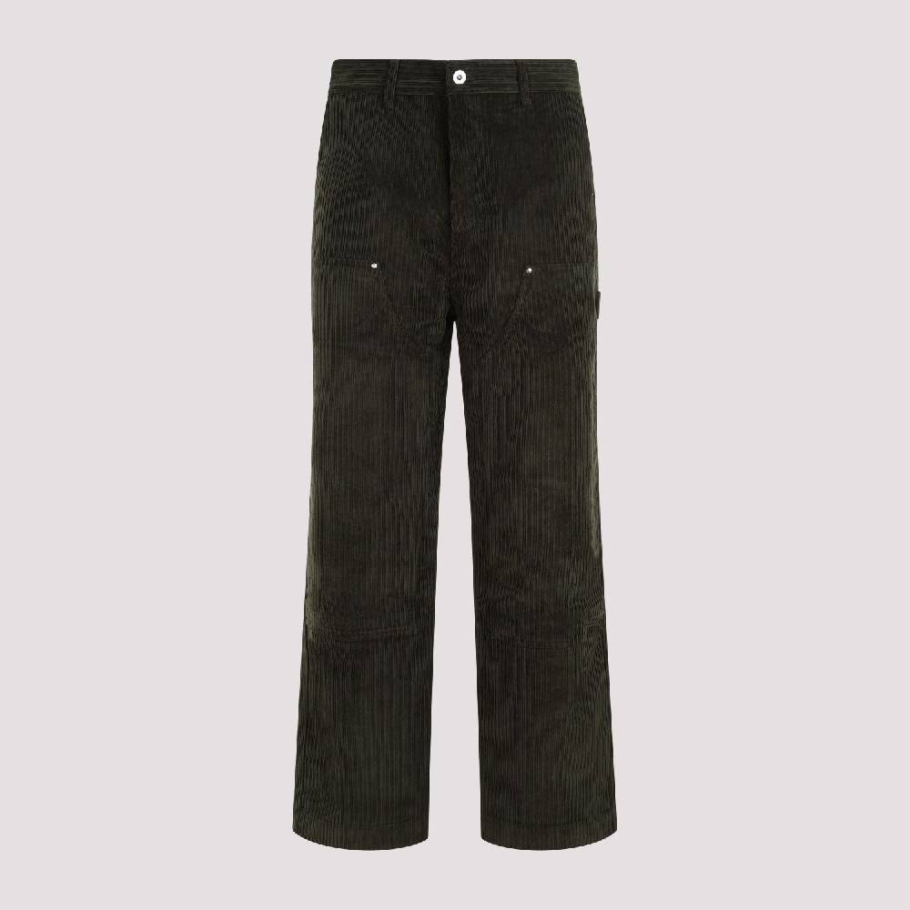 DRÔLE DE MONSIEUR  Pantaloni di Cotone Verde a Costine da Uomo di DRÔLE DE MONSIEUR Negozio