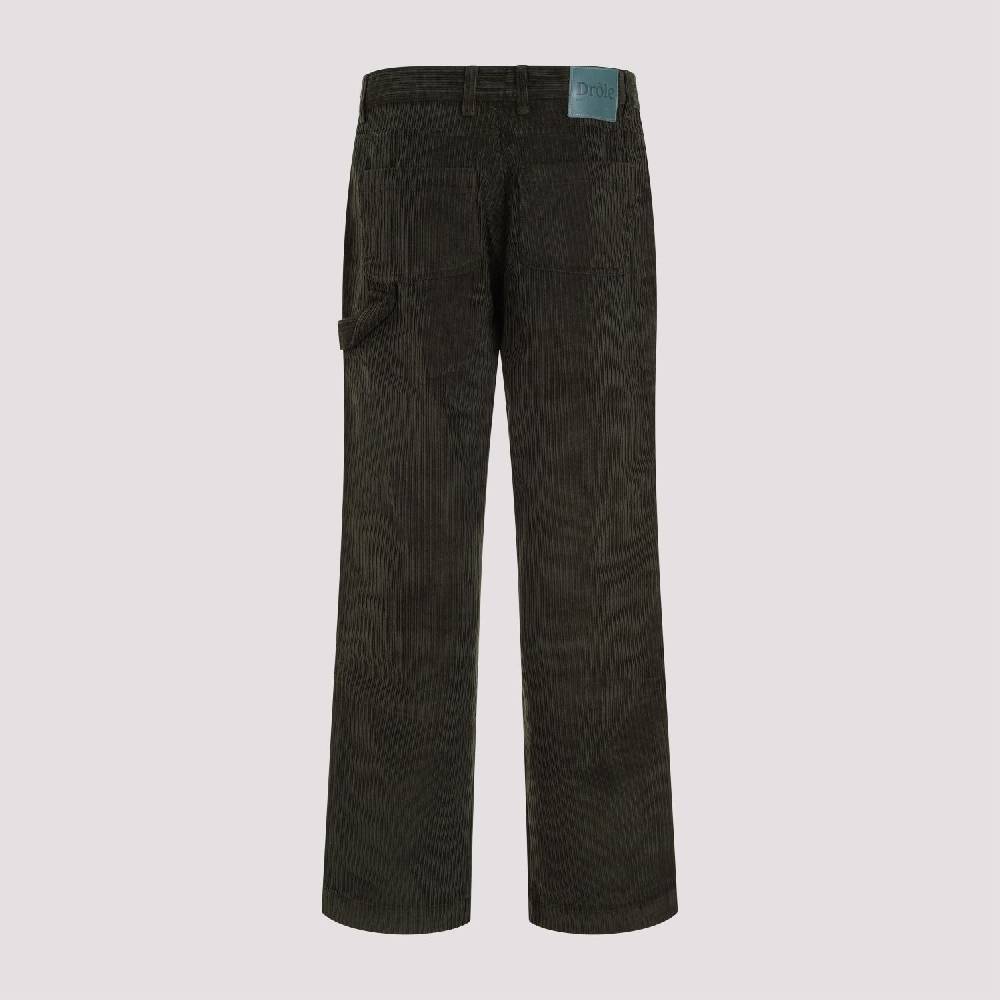 DRÔLE DE MONSIEUR  Pantaloni di Cotone Verde a Costine da Uomo di DRÔLE DE MONSIEUR Negozio
