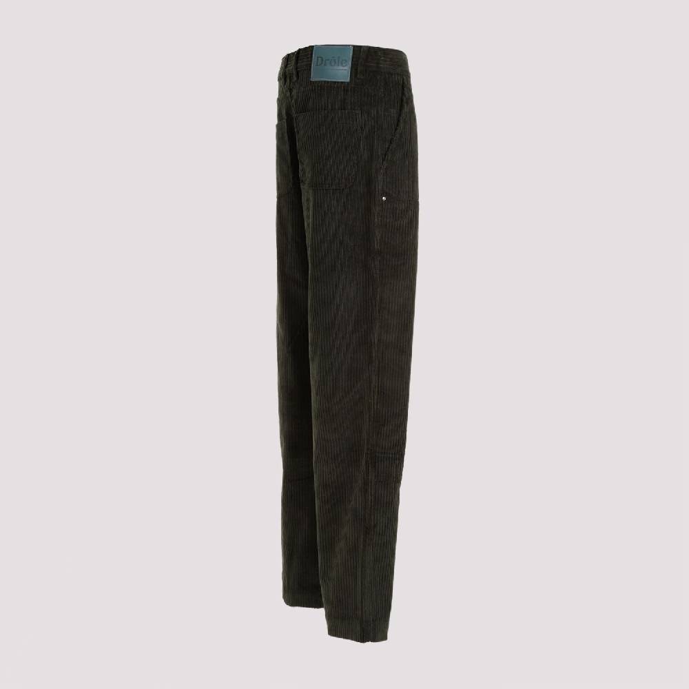 DRÔLE DE MONSIEUR  Pantaloni di Cotone Verde a Costine da Uomo di DRÔLE DE MONSIEUR Negozio
