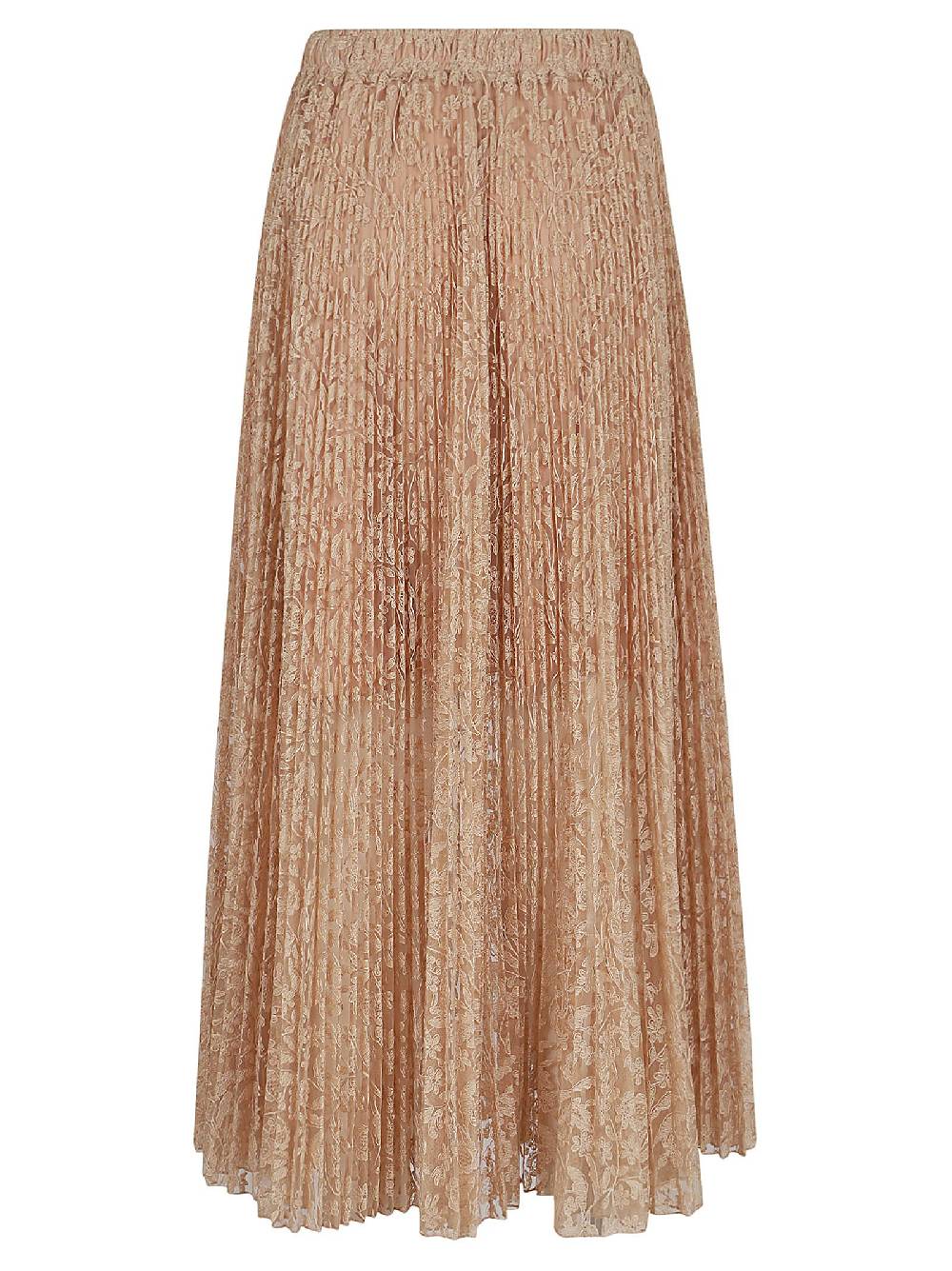 ERMANNO SCERVINO  Gonna Midi Piegata Pizzo Color Carne ERMANNO SCERVINO Nuovo