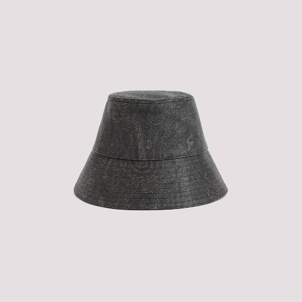 ETRO  Cappello Secchiello ETRO Paisley in Cotone - Nero Promozione Limitata