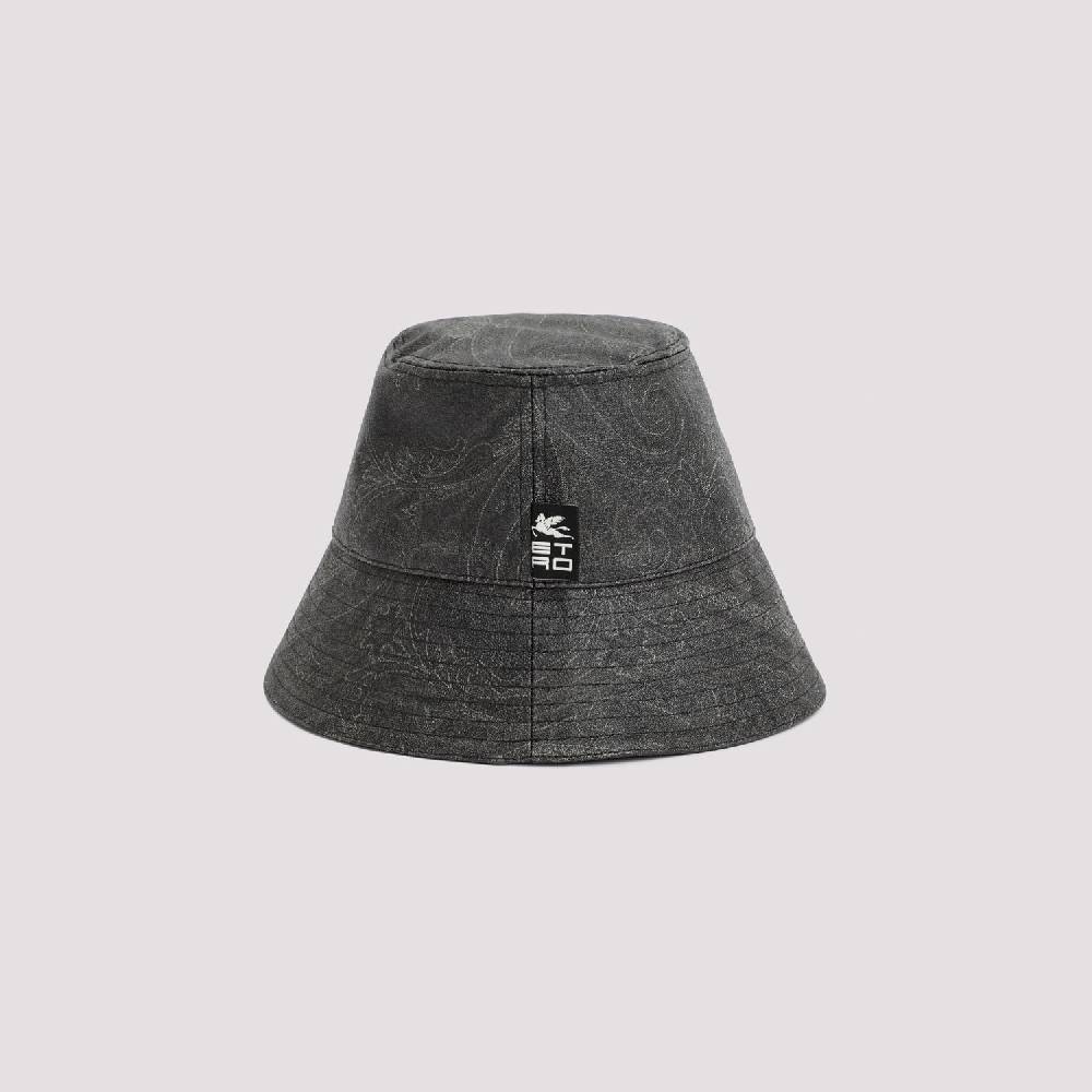 ETRO  Cappello Secchiello ETRO Paisley in Cotone - Nero Promozione Limitata