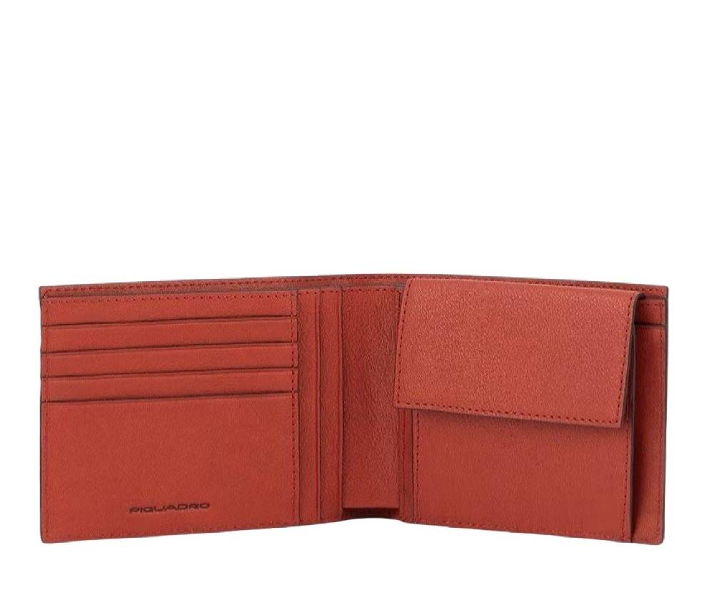 PIQUADRO  Portafoglio Piquadro Uomo in Pelle Arancione Convenienza