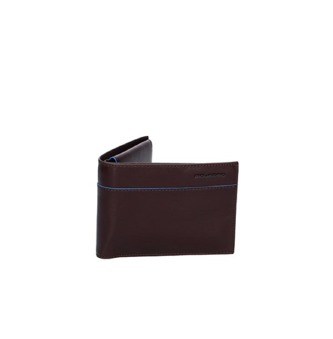 PIQUADRO  Portafoglio Piquadro in Pelle Marrone Scuro - Compatto ed Elegante Saldi Di Fabbrica
