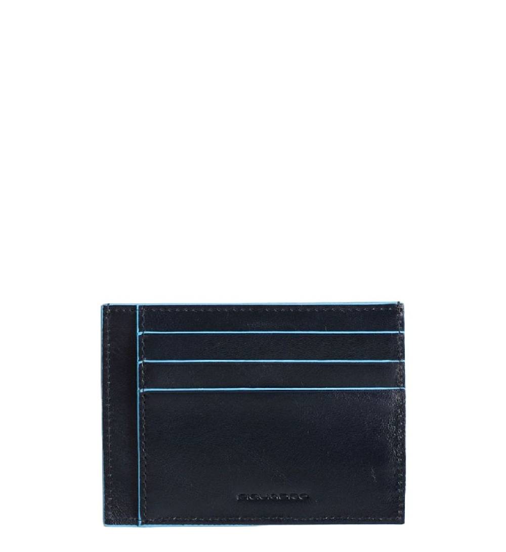 PIQUADRO  Porta Carte di Credito in Pelle Blu RFID Piquadro I Più Venduti