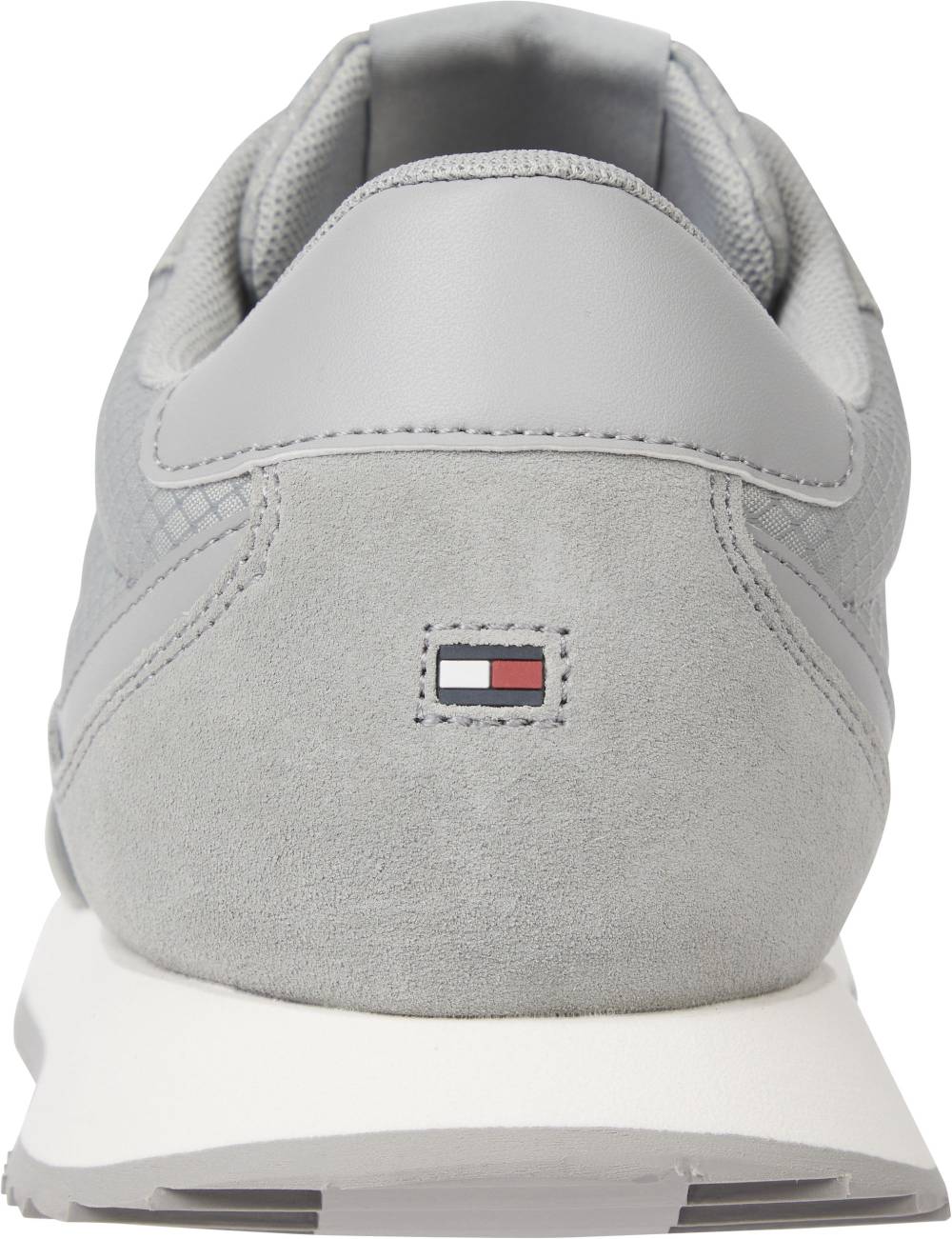 TOMMY JEANS  Sneakers Grigie Uomo in Pelle e Tessuto Tommy Jeans Nuova