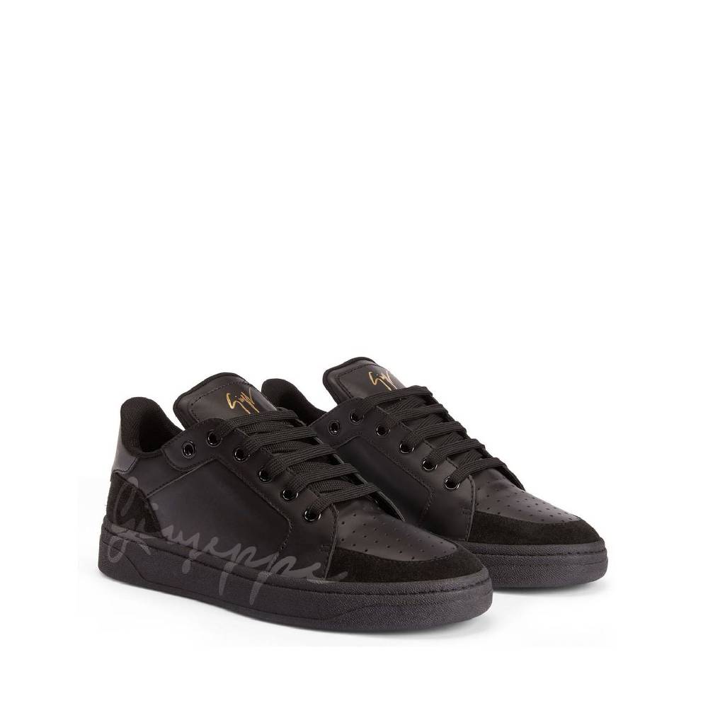 GIUSEPPE ZANOTTI DESIGN  Sneakers Basse in Pelle di Vitello Nera Giuseppe Zanotti Nuovo