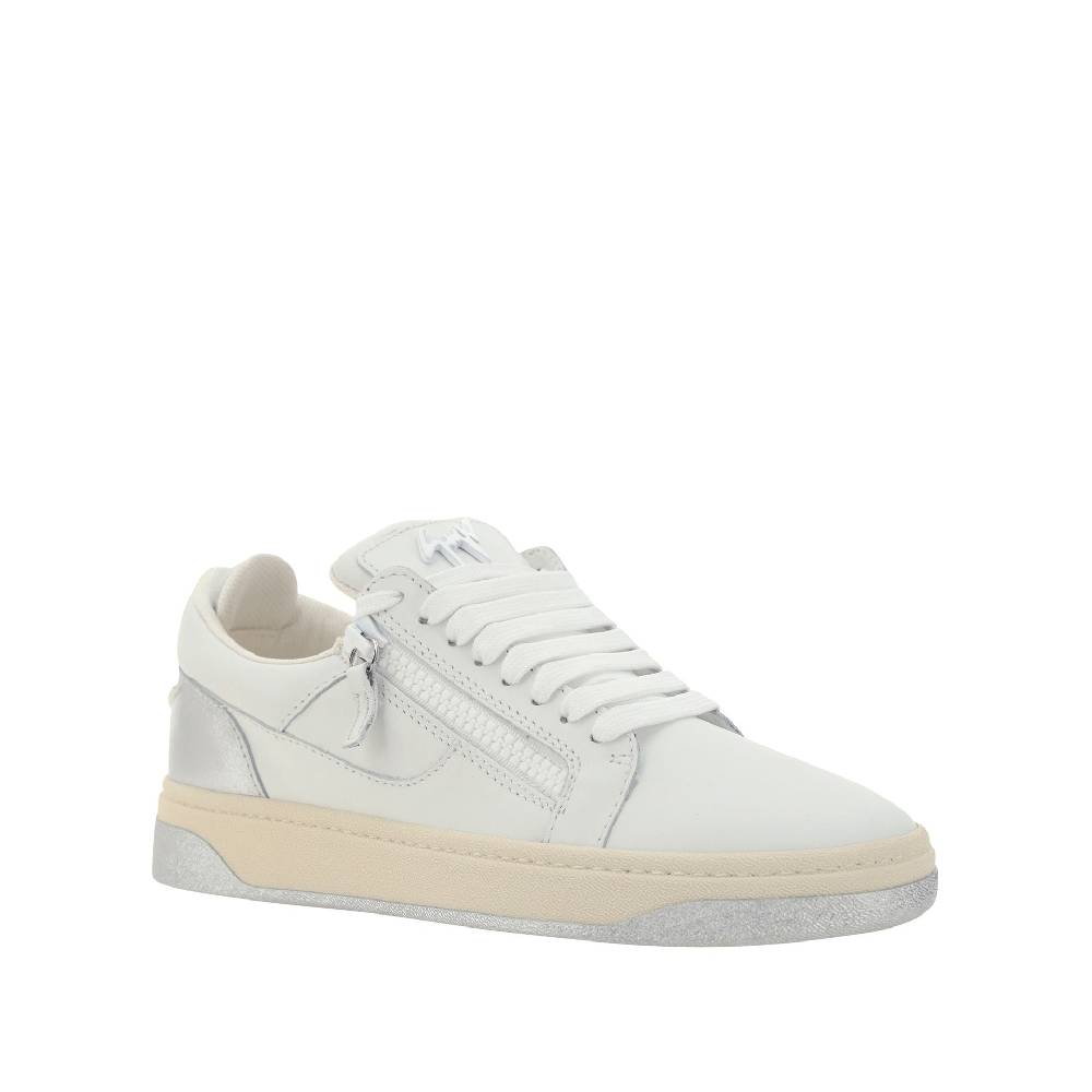 GIUSEPPE ZANOTTI DESIGN  Sneakers Basse da Uomo in Pelle Bianca Giuseppe Zanotti Qualità