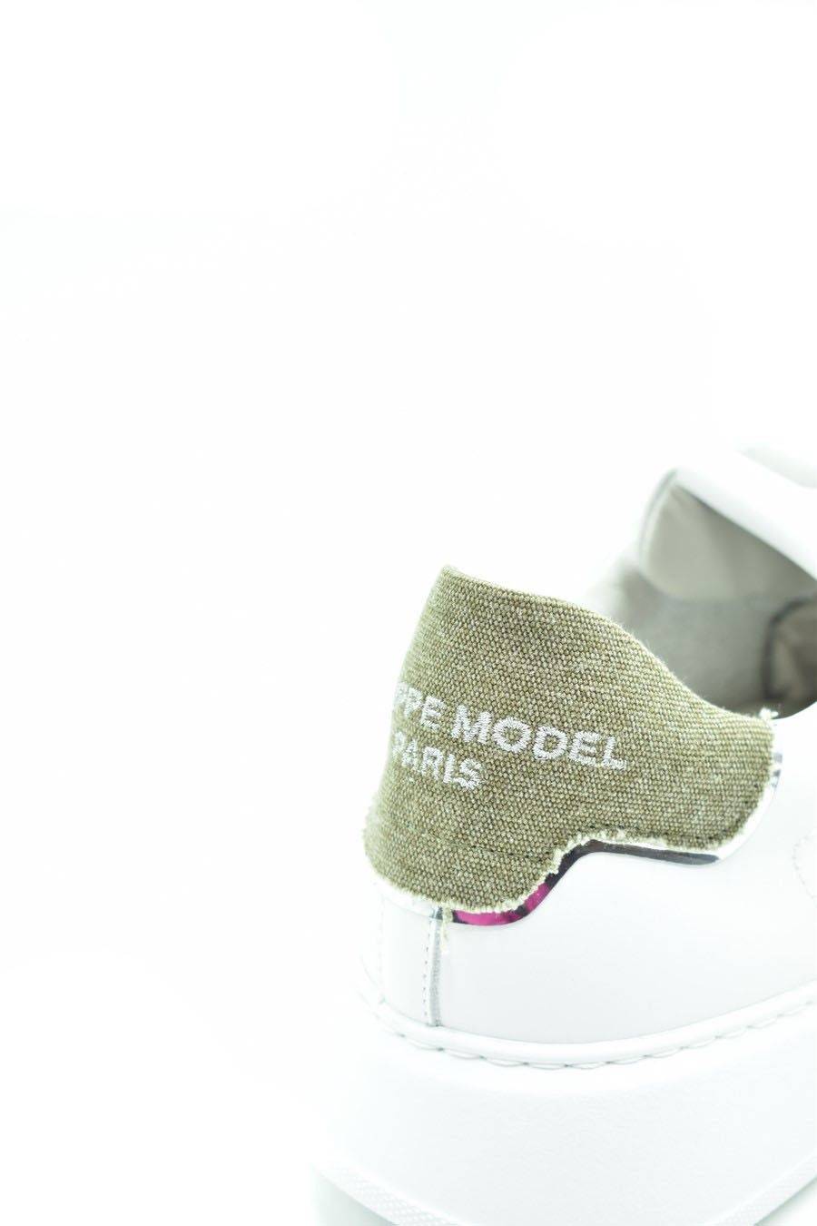 PHILIPPE MODEL  Sneakers in Pelle Bianca Uomo Philippe Model BTLUVCD2 Soddisfazione Garantita