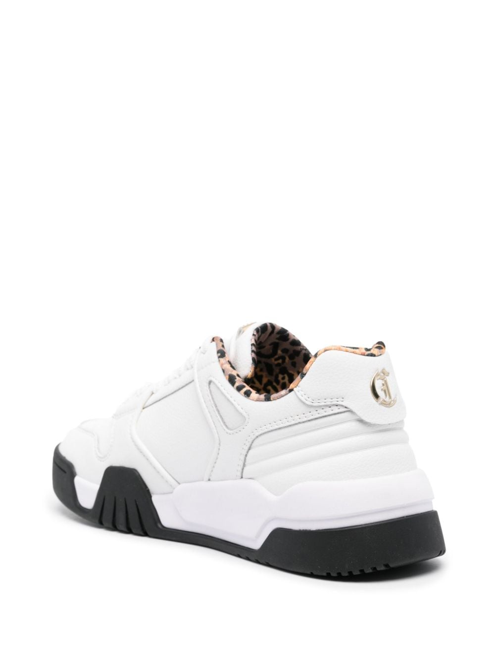 JUST CAVALLI  Sneakers Bianche Donna Just Cavalli - Pelle e Tessuto alla Moda Novità