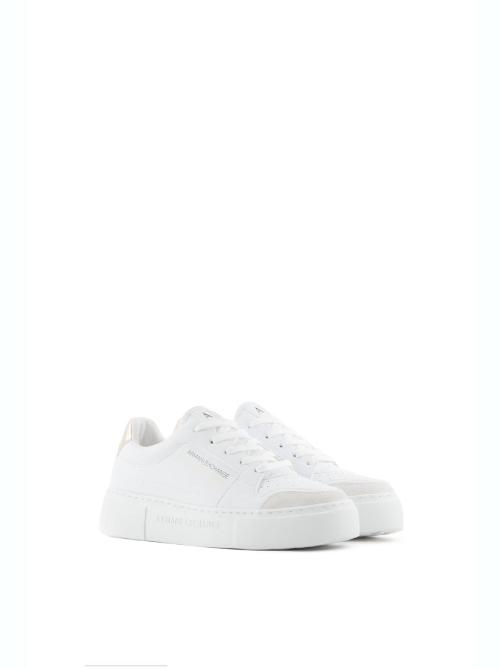ARMANI EXCHANGE  Sneakers in Pelle Bianca Armani Exchange - Scarpe Sportive da Donna Presa