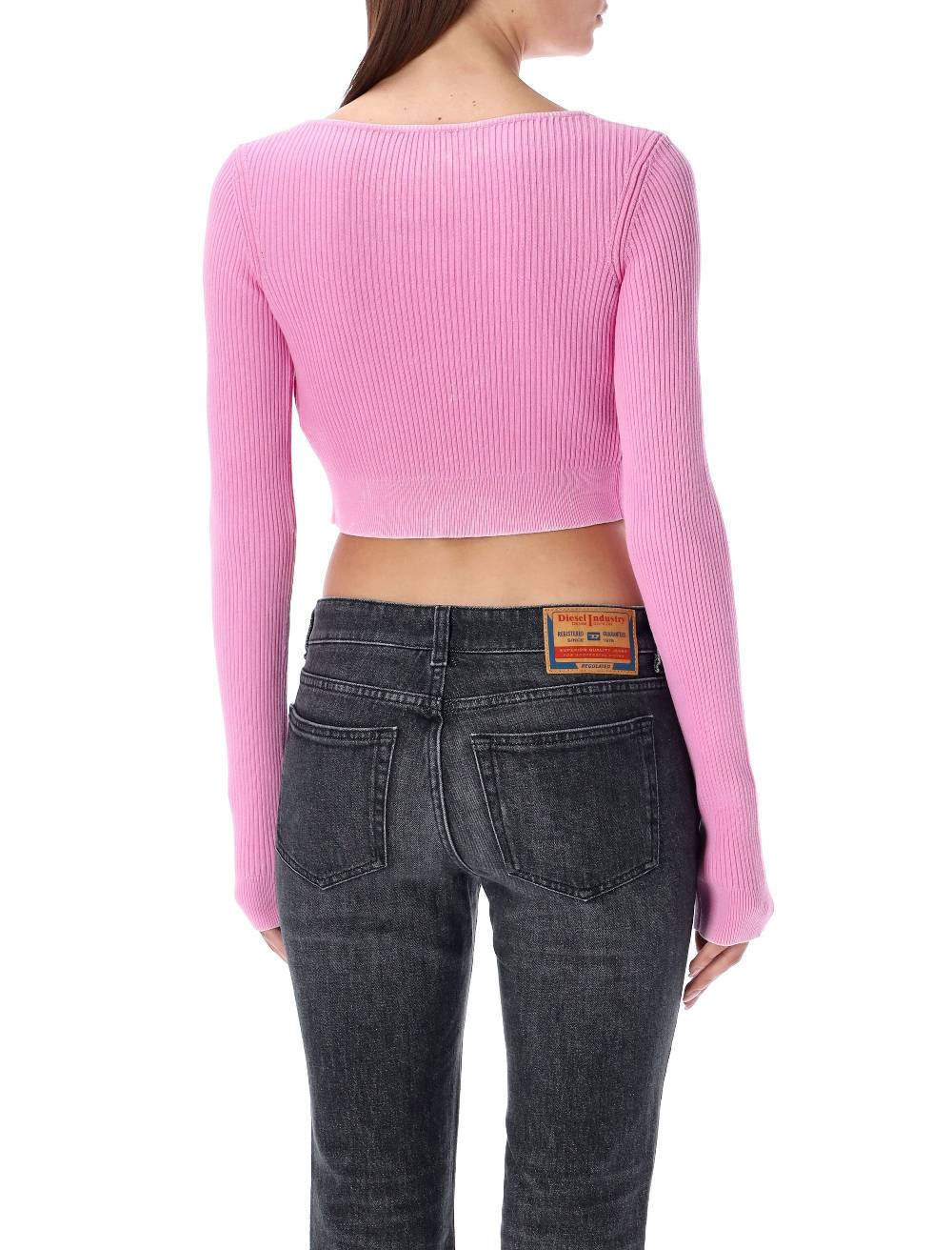 DIESEL KIDS  Cardigan Corto in Maglia Rosa M-Latina Diesel - Maglieria Donna 2025