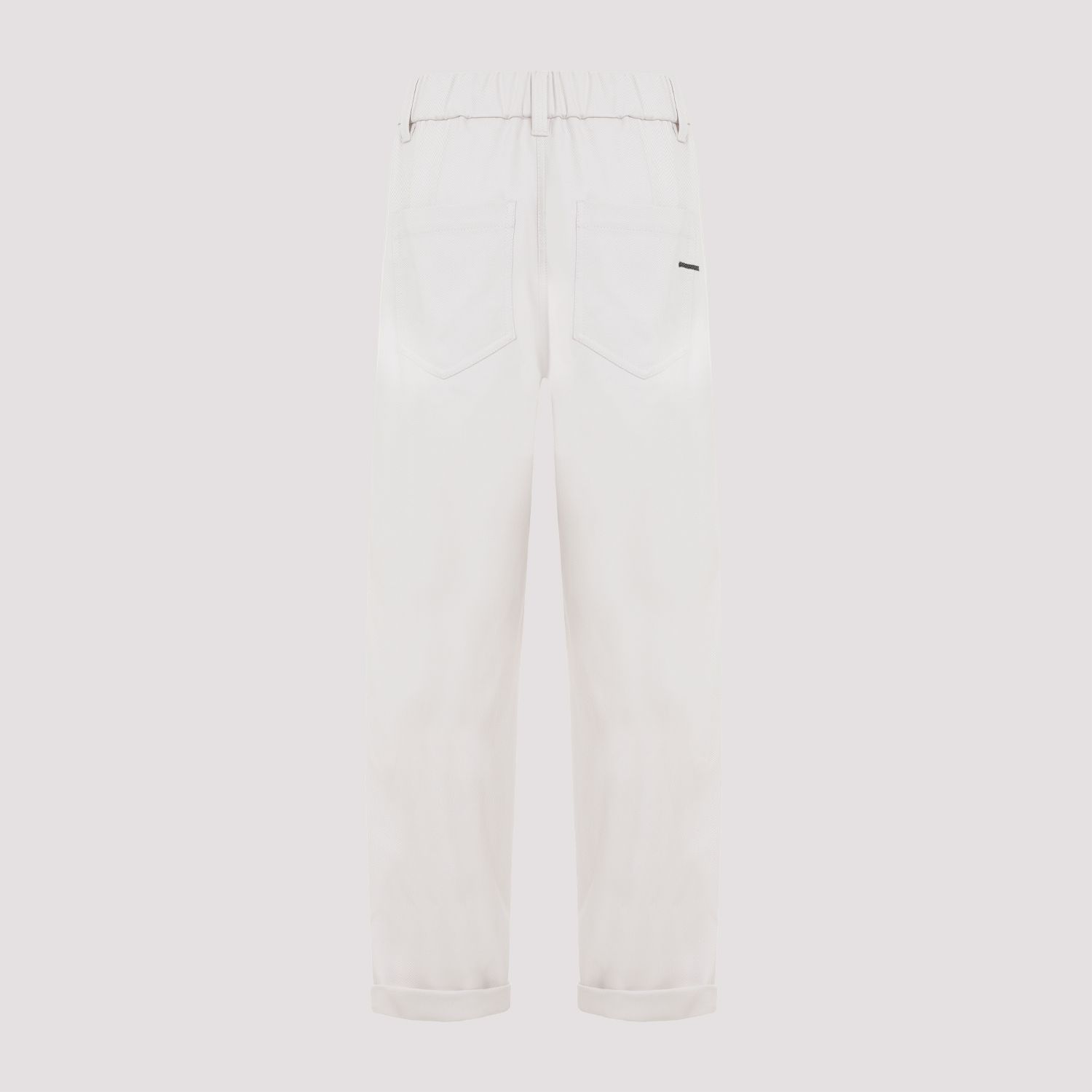 BRUNELLO CUCINELLI  Pantaloni in Cotone Elasticizzato Brunello Cucinelli - Color Carne In Linea